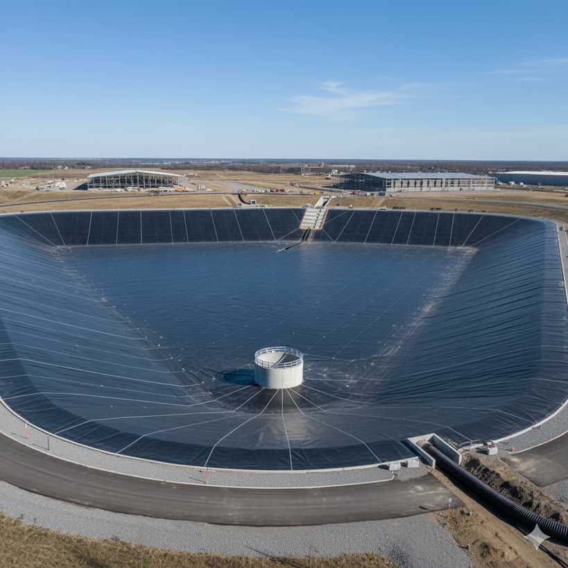 Earthworks for new lake construction